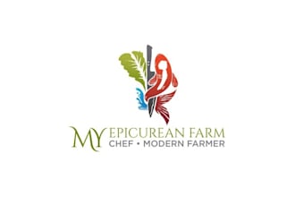 make farm growing micro greens logo for gourmet restaurants