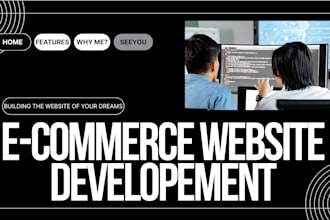 build a secured custom ecommerce website or an online store