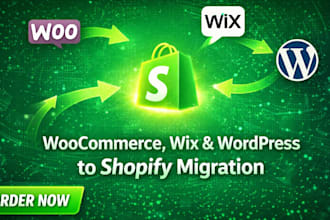 migrate woocommerce wix wordpress to shopify professionally
