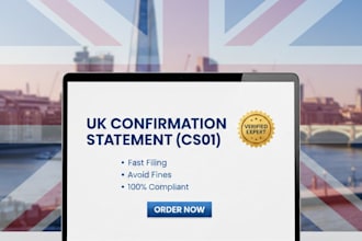 file the confirmation statement cs01 for UK limited company