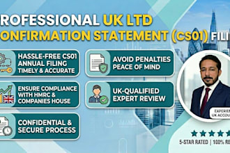 file the confirmation statement cs01 for UK limited company