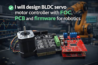 design bldc servo motor controller with foc pcb and firmware for robotics