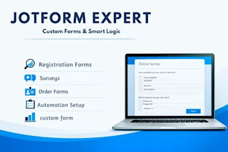 design a professional jotform survey or online form