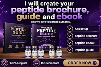 create peptide brochure and peptide guide