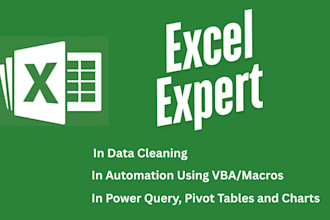 do excel tasks with advanced formulas, vba and power query