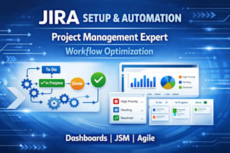 set up jira project management workflows and automation