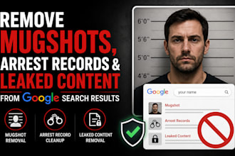remove mugshots, arrest records, and leaked content from google search results