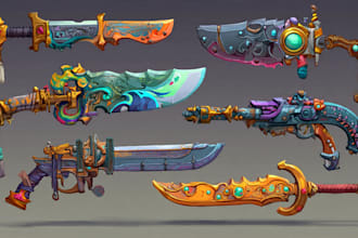 design unique weapons illustrations