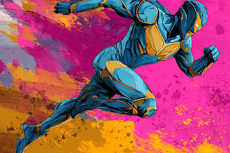 superhero character for comics