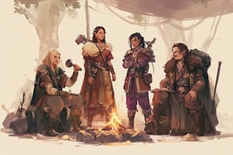 do a dnd character or dnd party art
