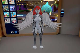 custom furry character vrchat avatar vr character anime nsfw 3d furry art