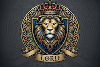 design a majestic lord logo for your brand