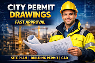 draw permit ready drawings for city permit approval fast