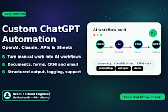 integrate chatgpt, openai or claude into your business workflow