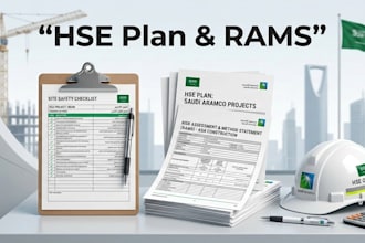prepare hse plan risk assessment and method of statement