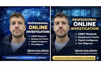conduct professional online investigation, osint research and background checks