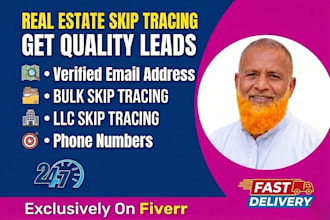 do real estate skip tracing for phone number, email and address