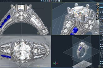 3d jewelry cad for manufacturing,3d jewelry rendering,jewelry cad design for cnc