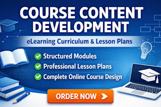do course content development, elearning curriculum, modules lesson plan