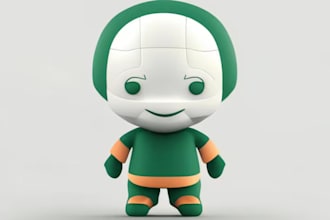 do 3d toy model figure 3d mascot cartoon model emoji icon ready for 3d printing