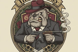design a bold and edgy gangster logo for your brand