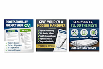 professionally format and modernise your CV or resume
