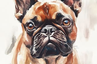create a disney pixar style pet portrait