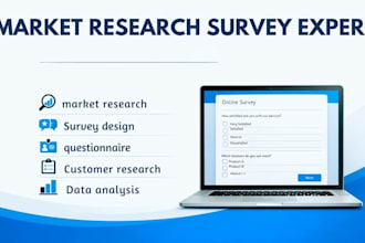 design a professional market research survey with analysis