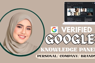 create standard google knowledge panel, knowledgepanel for any person or brand