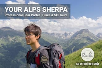 be your personal sherpa and carry your gear in the french alps