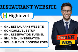 setup gohighlevel restaurant website ghl reservation funnel highlevel automation