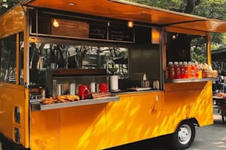 design food truck restaurant cafe booth and food stall layout
