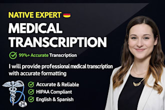 provide professional medical transcription with accurate formatting