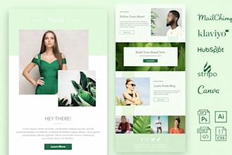 design shopify wix email template newsletter design moosend sendiblue mailchimp