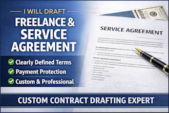draft a professional freelance or service agreement contract