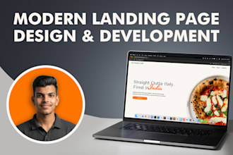create a stunning landing page with animations