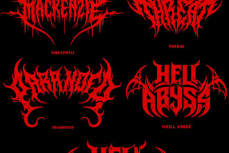 create black metal logo bands