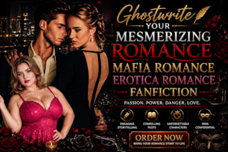ghostwrite your mesmerizing romance mafia romance erotica romance fanfiction
