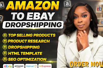 be your ebay dropshipping VA for amazon to ebay seo listing and product research