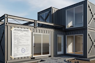 design container home reinforcement and permits