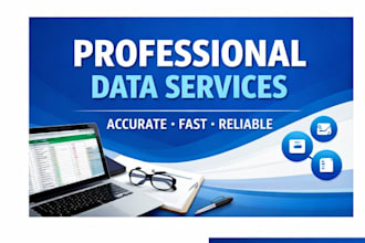 do data entry, copy paste, data scraping, pdf to excel data