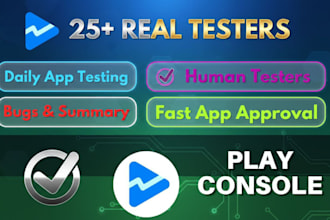 provide real 12 tester for google play app open and close testing