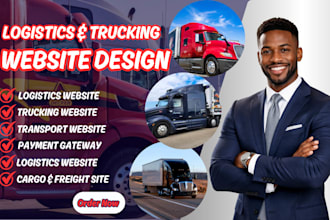 logistics website, trucking website, transport website, dispatch cargo website