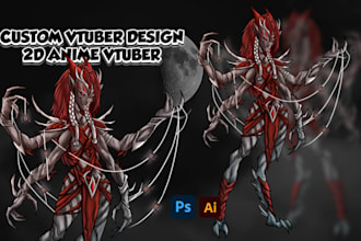design and rigging your vtuber model live2d, live 2d vtuber model, vtuber avatar