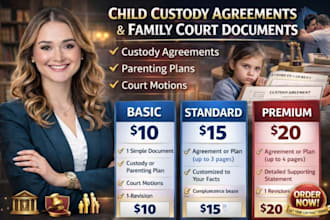 be your family lawyer for divorce, child custody and child support cases