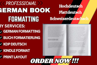 do german book formatting