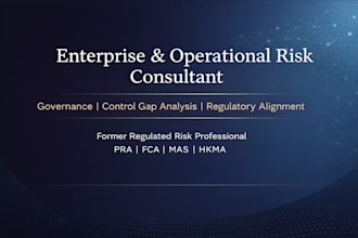 design enterprise, operational risk, and control frameworks