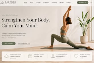 design squarespace wellness coach website yoga pilate studio meditation website