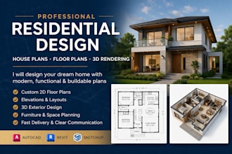 design residential house plans, floor plans, and architectural drawings