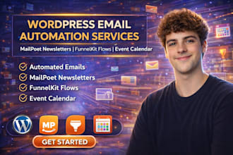 wordpress email automation mailpoet newsletters, funnelkit flows event calendar